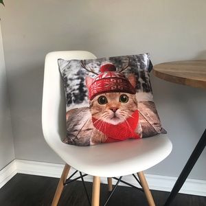 NWT Christmas Cat Throw Pillow
